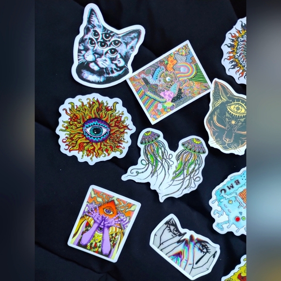 Eye themed sticker bundle of 14, colorful - Picture 3 of 4